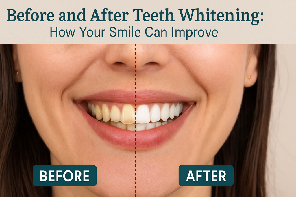 teeth whitening before and after