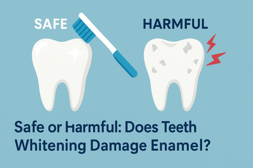 does teeth whitening damage enamel