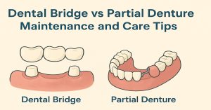 Dental Bridge vs Partial Denture Maintenance and Care Tips
